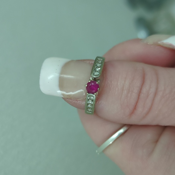 Lab created ruby ring - Picture 2 of 3